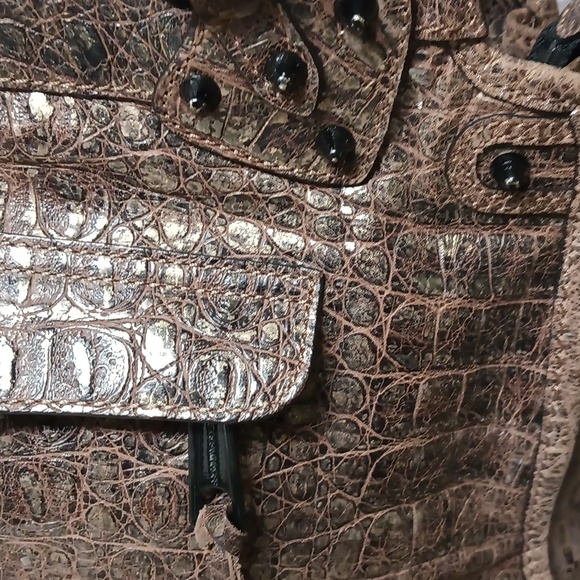 Rebecca Minkoff Croc Embossed Satchel - Picture 3 of 14